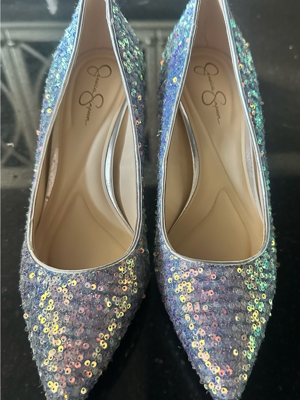 Jessica Simpson Nettles - Iridescent Sequin Pumps in Multicolor Sparkle